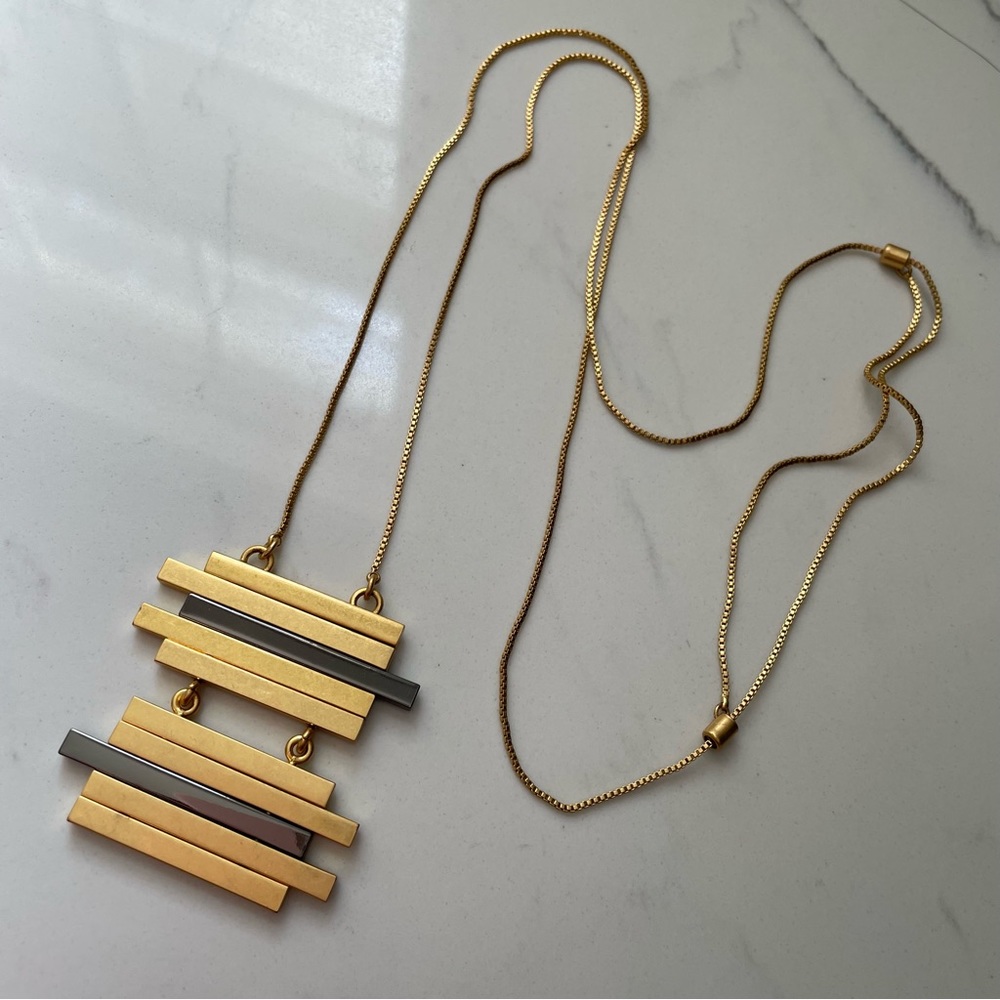 Madewell Brushed Gold Adjustable Necklace